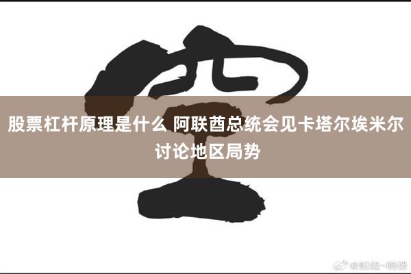 股票杠杆原理是什么 阿联酋总统会见卡塔尔埃米尔 讨论地区局势
